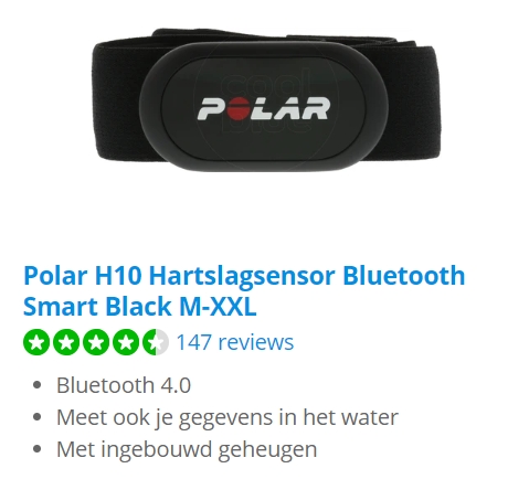 Polar H10 hartslagsensor
